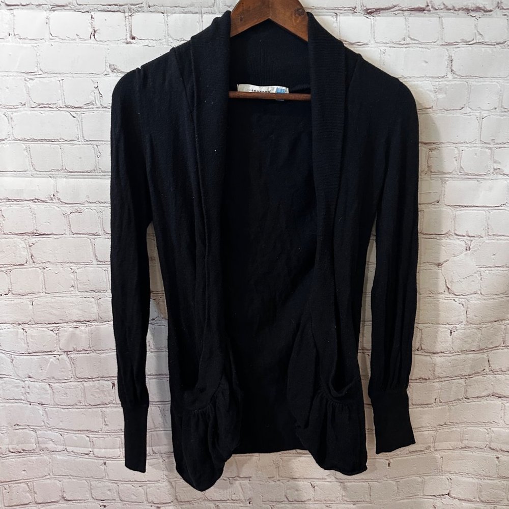 Anthropologie Sparrow Black Open Cardigan Size S